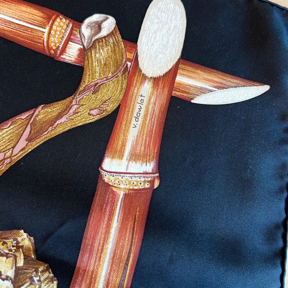 HERMES Hermes Paris Silk Scarf Jardin Creole 1994 Valerie Dawlat-Dumoulin w/Box - Picture 7 of 14